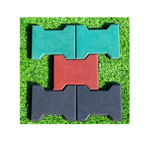 200mm x 160mm Außen Hund Knochen Geformt Gummi Verriegelung Fertiger Fliesen für Pferd Stabile Gehwege - Product Image 2