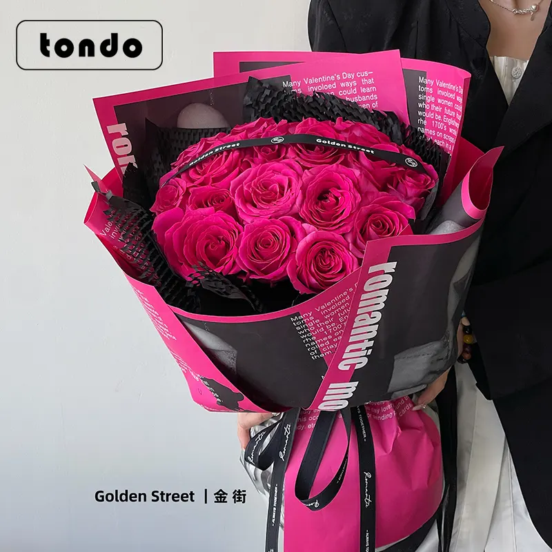 Tondo 202338*50cm10枚クラフトギフトロマンチックファッションフラワーラッピングペーパーブーケ用