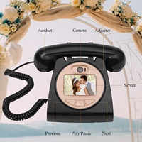 Phonographe vidéo rétro pour mariage, enregistrement de vœux, vidéo 1080P, livre d'or vidéo et audio, téléphone multifonctionnel, phonographe vidéo vintage