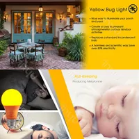 Ampoules LED jaunes anti-insectes E27, répulsif spectral contre les moustiques, lampe 110-220V 9W, ampoule globe anti-mouches, lampes physiques pour maison et jardin