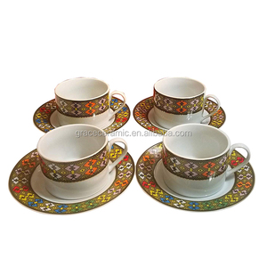 Jebena reréglable <span class=keywords><strong>en</strong></span> porcelaine éthiopienne, assiettes de dîner personnalisées, avec Logo, 7.5 pouces, 10.5 pouces, bon marché - Product Image 4