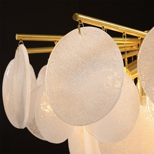 Lustre suspendu moderne en <span class=keywords><strong>verre</strong></span> givré à <span class=keywords><strong>bulles</strong></span>, luminaire décoratif pour salon, éclairage intérieur, pour la maison, la salle à manger, la chambre à coucher - Product Image 2