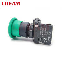 Interruptor de botón pulsador de emergencia momentáneo de alta calidad XB5-AC31, serie XB4 XB2, de plástico, 22 mm, 660 V, 1NO, rojo, con cabezal tipo hongo