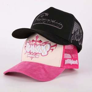 Gorra Trucker de 5 Paneles con Malla y Logotipo de Diamantes de Imitación Personalizado, Bordado Completo, Estilo Hip Hop, Unisex para Adultos - Product Image 4