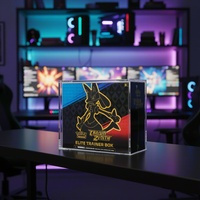 Boîte de présentation en acrylique transparente moderne anti-UV 99% ETB, boîte en acrylique transparente magnétique pour Pokémon Elite Trainer Box pour vitrine