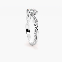 Bague de fiançailles classique en argent avec halo caché en moissanite et diamant, bijoux fins étincelants pour femme, idéale pour demande en mariage ou mariage