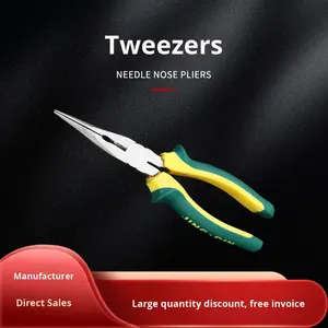 Pince coupante diagonale multifonctionnelle jaune-verte à bec fin pour électricien – Meilleure vente - Product Image 3