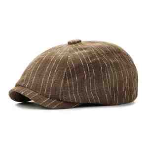 Gorro Octogonal Unisex a Cuadros, 100% Algodón Transpirable, Gorra de Moda Británica, Boina Casual, Estilo Newsboy, Tendencia para las Cuatro Estaciones - Product Image 2