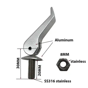 MAXFORD levier de dégagement rapide de la plaque solaire levier de boîte en acier inoxydable excentriques écrou à vis de verrouillage en aluminium M8 écrou de fixation de tige de selle de vélo