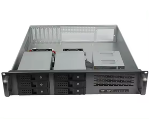 Boîtier de serveur <span class=keywords><strong>PC</strong></span> industriel 2U personnalisé avec 6 baies ATX réseau attaché Rack de stockage échange à chaud et ventilateur en stock - Product Image 1
