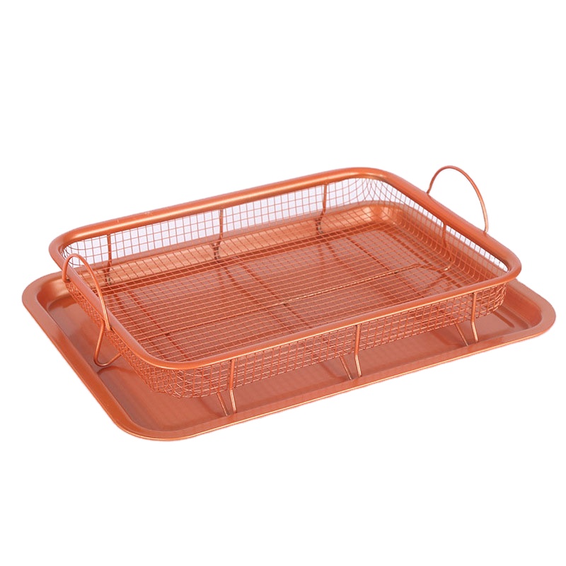 Оптовая продажа, корзина для жарки воздуха, медная сковорода для барбекю