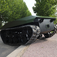 TINS-17 Rc tank Kendaraan Beroda Rantai Ugv Robot Robot Pemadam Kebakaran Robot Rover