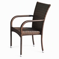 Fauteuil d'extérieur en rotin au design nordique, avec structure en aluminium, chaise de loisirs individuelle pour maison, jardin, patio, balcon, tressage simple
