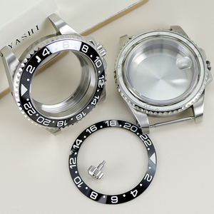Boîtier de <span class=keywords><strong>montre</strong></span> étanche 200M, design GMT 40MM, lunette en céramique noire pour mouvement NH35, NH34/36, Miyota8215, ETA2824, verre saphir - Product Image 1
