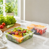 Boîte alimentaire en plastique jetable transparente personnalisable pour une large gamme d'applications