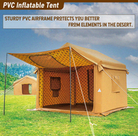 Tente gonflable en toile PVC 3*3m, grande tente, imperméable, tentes du désert