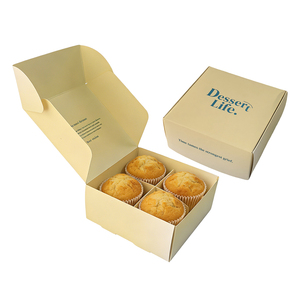 Caja de Cartón Plegable Biodegradable Personalizada para Empacar <span class=keywords><strong>Donuts</strong></span>, Pasteles y Galletas, con Impresión Dúplex, para Snack Bar - Product Image 1