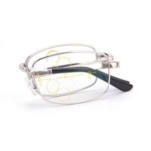 Gafas de lectura Danyang 8855 con montura de aleación, lentes de resina, anti luz azul para hombre, diseño plegable - Product Image 2