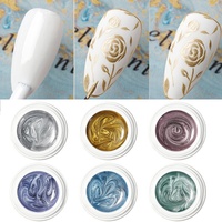 Gel de Peinture Métallique Haute Densité Effet Miroir 3D pour Nail Art Salon - Prix Usine