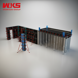 Panneau de coffrage en alliage d'aluminium léger et moderne WKS avec une valeur de récupération élevée pour la construction de murs, colonnes et dalles en béton - Product Image 3