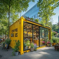 Conteneur d'expédition de luxe de 20 pieds et 40 pieds pour restaurant, bar, fast-food, stand de café modifié pour une utilisation à domicile dans un centre commercial ou un bureau