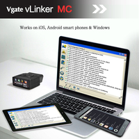 Nuevo Vgate VLinker MC+ ELM327 V2.2 Inalámbrico BT 3.0 OBD 2 Lector de Códigos con Pantalla LCD de 7 Pulgadas y 1 Año de Garantía para Autos Universales