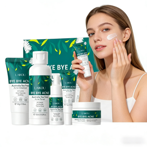 Set de Cuidado Facial Vegano con Aceite de Árbol de Té de Australia al por Mayor, Reduce el Acné y las Manchas Oscuras, Repara la Piel - Product Image 1