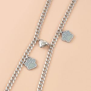 Magnetic Attract <b>Couple</b> <b>Bracelets</b> for Men Women Lover Mutual Stainless Steel <b>Bracelets</b> Luminous Paw Pendant with Heart <b>Bracelet</b> - Product Image 6