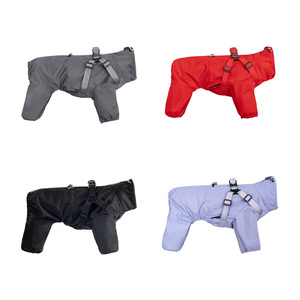 Bacaklar ile yansıtıcı köpek yağmurluk su geçirmez ters lüks büyük Pet giysi Whippet yağmur ceket - Product Image 5