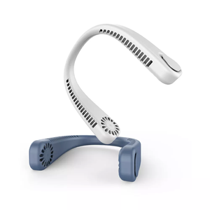 2022 été ventilateur de refroidissement Mini cou suspendu ventilateur mains libres USB Rechargeable Portable refroidissement par Air cou ventilateur boîte petit plastique blanc - Product Image 1