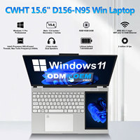Nouveau produit 15.6 pouces + 7 pouces Ips Double moniteur Intel N95 Quad Core Business Office double écran tactile ordinateurs portables personnels et domestiques