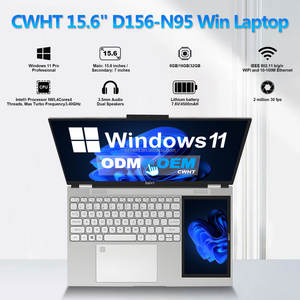 Nouveau produit 15.6 pouces + 7 pouces Ips <span class=keywords><strong>Double</strong></span> moniteur Intel N95 Quad Core Business Office <span class=keywords><strong>double</strong></span> écran tactile ordinateurs portables personnels et domestiques - Product Image 2