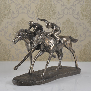 Statua di <span class=keywords><strong>Cavaliere</strong></span> a Grandezza Naturale per Esterni, Dipinta a Mano, Resistente alla Corrosione, Scultura di Cavallo in Resina, Modello per Interni - Product Image 2