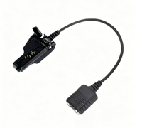 Kabel Adaptor Headset dengan Bahan Tahan Api PC ke Konektor K untuk Motorola MT1500/2000 XTS3000 GP900 HT1000 Radio Dua Arah