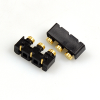 Conector Pogo Pin de 3.5mm, 3 Pines, 12V, Contacto de Latón, Ángulo Recto, Terminales Macho/Hembra, Aplicaciones de Carga Portátil
