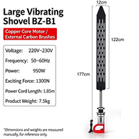 Pelle vibrante électrique 950W pour béton, pelle vibrante manuelle pour la construction de murs et de sols