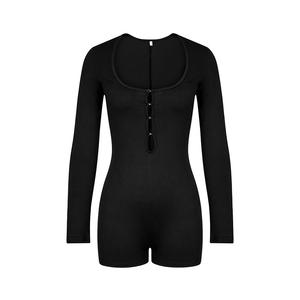 Viviblook Z327RP Nuevo Mono de Primavera para Mujer, Color Sólido, Básico, Ajustado, de Manga Larga, con Aberturas, Estilo Bodycon para Damas - Product Image 5