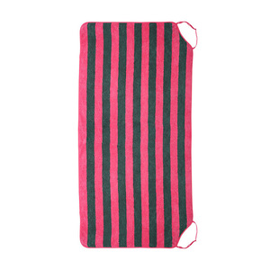 Serviette de bain d'été en pur coton, robe portable rayée rose et noire pour femmes, taille M9020 - Product Image 1