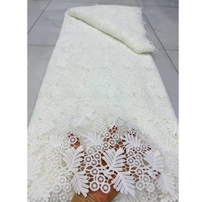 Dentelle Guipure en Voile de Coton Brodé, Textile Écologique, 5 Yards, Tissu Français de Haute Qualité pour Robe de Soirée, <span class=keywords><strong>Marque</strong></span> TopLace, Excellent - Product Image 5