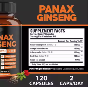 <span class=keywords><strong>Ginkgo</strong></span> Biloba chiết xuất chiết xuất trà xanh cho năng lượng Panax Ginseng chiết xuất viên nang với Ashwagandha củ cải đường - Product Image 2