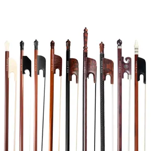 NAOMI arco in stile barocco Vintage in legno brasiliano/serpente/fiocco in fibra di carbonio bianco/nero crine risposta rapida 4/4 uso violino