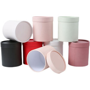 Vente en gros Boîte d'emballage cylindrique en <span class=keywords><strong>papier</strong></span> pour bougies Boîtes à bouquet rose ronde pour bouquets de mariage et cadeaux de fête HONPAK - Product Image 5