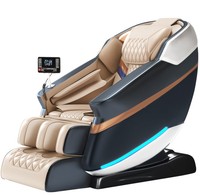 Amazon C113 fauteuil de massage électrique 4D zéro gravité masseuse à chaleur chauffante toucher humain portable en cuir PU Amazon
