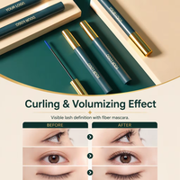Mascara crème pour cils bouclés 4D personnalisé, fibres épaisses, volumisant, imperméable, végan, certifié halal, longue tenue, maquillage pour les yeux