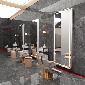 Z HT2026 Factory European Barber Shop Makeup Hair Cutting Wall Mounted Beauty Salon Dressing <b>Mirror</b> with <b>LED</b> - Product Image 6
