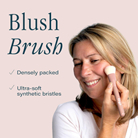 Pinceau de maquillage synthétique végétalien de qualité supérieure - NATURE BROWN NB-9903 - Pinceau professionnel individuel pour le visage, le fond de teint et le correcteur