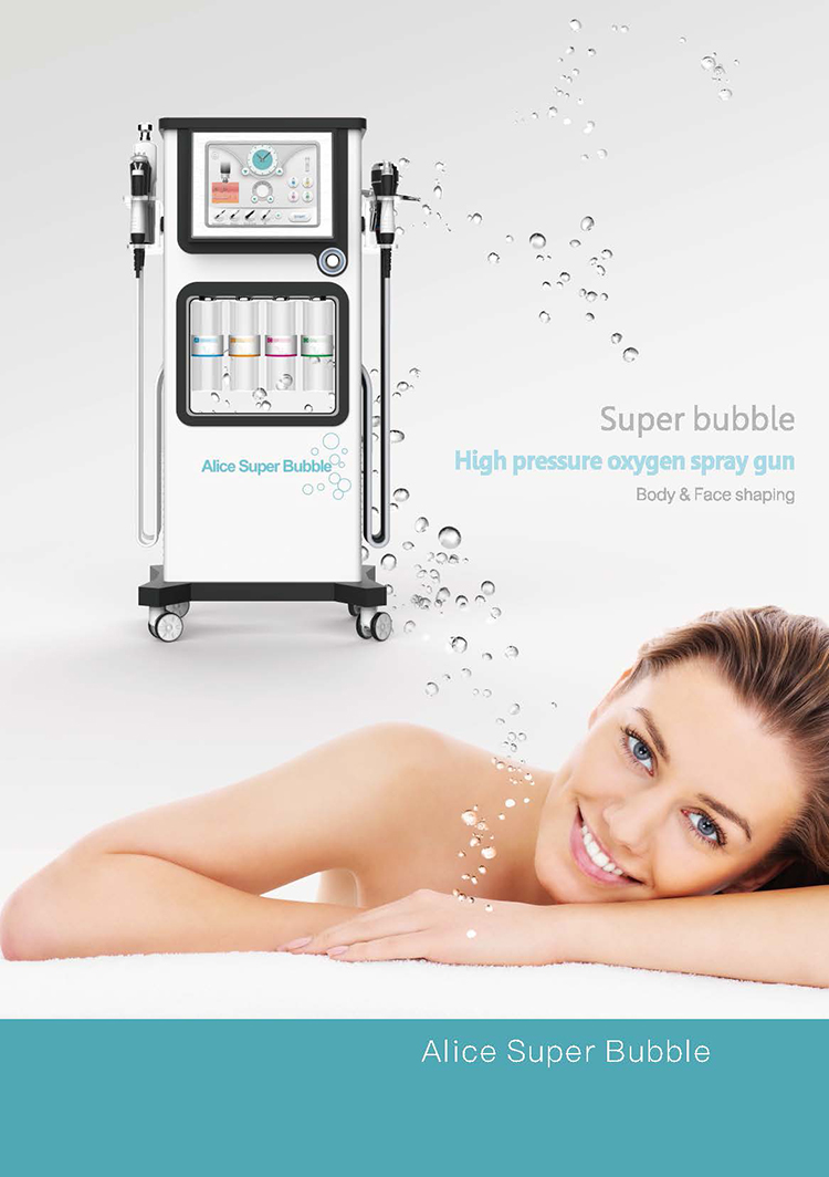 Nueva llegada Alice Bubble 8 en 1 Limpieza profunda Cuidado de la piel Removedor de puntos negros Máquina de belleza facial de oxígeno