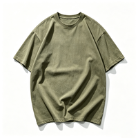 T-shirt uni à col rond, coupe classique, épaules tombantes, 100% coton, décontracté, imprimé personnalisé, manches courtes pour homme, écologique