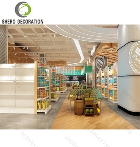 Muebles de Exhibición Desmontables Modernos para Supermercados, Diseño Personalizado con Plano de Planta, Reutilizables para Estantes de Vidrio y Metal - Product Image 1