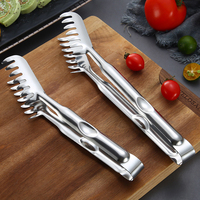 Ensemble de pinces de service pour buffet de cuisine en acier inoxydable, pinces à pâtes, ustensile de cuisine en métal, pinces à spaghetti